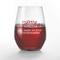 Merry with Wine 15oz. Printed Stemless Wine Glass